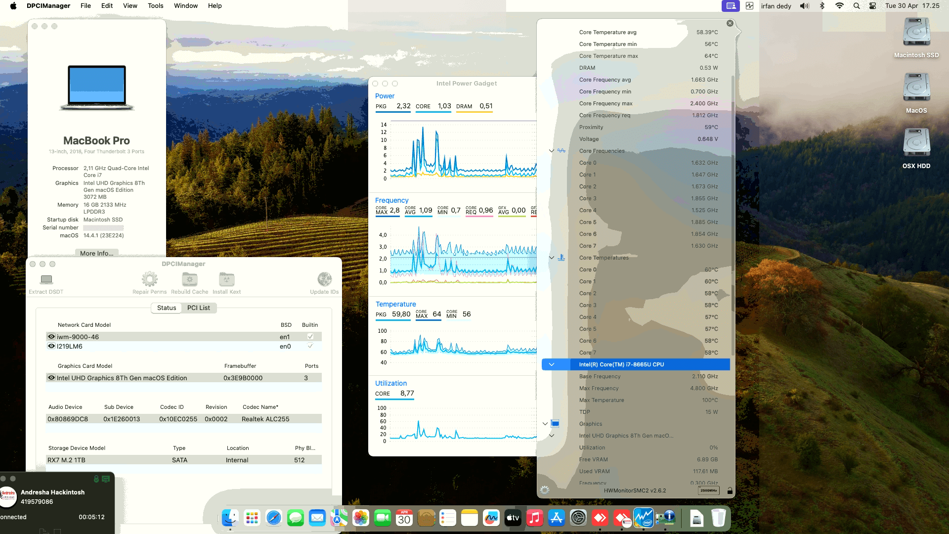 Success Hackintosh macOS Sonoma 14.4.1 Build 23E224 in Fujitsu LifeBook U939
